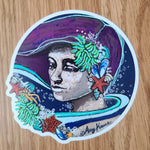 Mermaid Cameo 4"x4" Vinyl Sticker