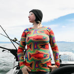 Trippy Salmon (Sockeye) Long Sleeved Unisex Shirt- Clearance XS