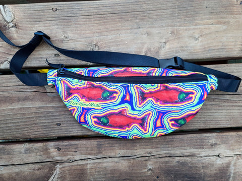 Trippy Salmon Deluxe Fanny Pack