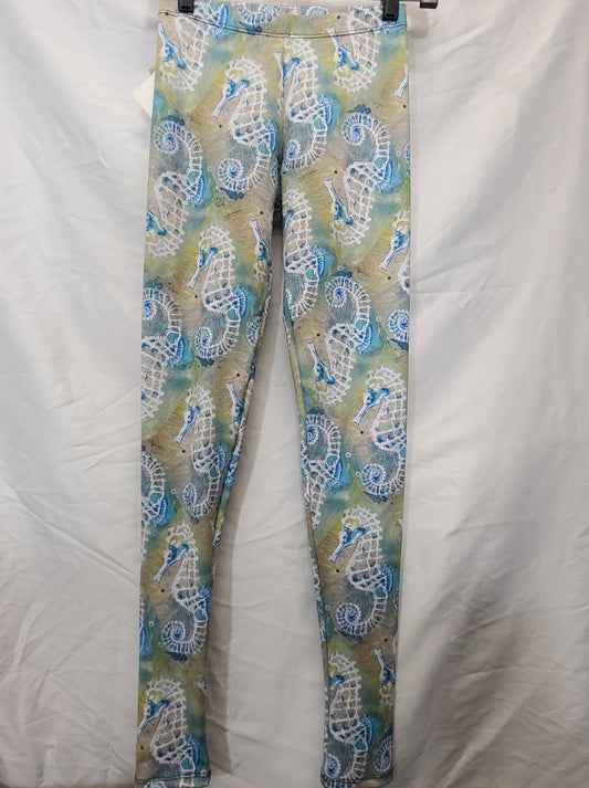 Discontinued XS Sea Horse Fashion Leggings -Clearance