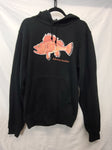 Yelloweye Rockfish Black Cotton Unisex Hoodie Small Clearance