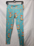 Mushrooms Lounge Leggings Size Small "Clearance"