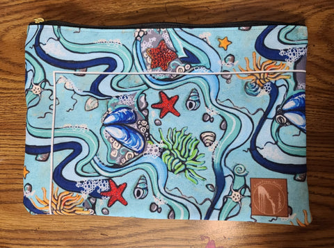 Tidal Pool Accessory Pouch 12.5" x 8.5" Print Error Clearance