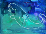 "Blue Beluga" Art Prints