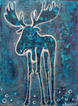 "Blue Moose" Art Prints
