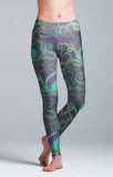 Blue and Purple Octopus Yoga Leggings