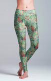 Rooster and Wild Flowers Yoga Leggings