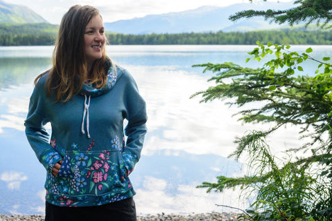 AK Wildflower Cowl Neck Sweatshirt- XS In Stock