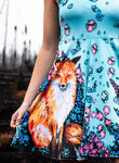 Fox and Floral Dream Dress- M In Stock