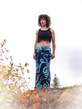 Turquoise Octopus Maxi Skirt