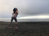 Salmon Mermaid Metallic Yoga Leggings