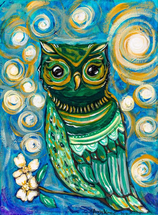 " Little Owl " Original and Art Prints
