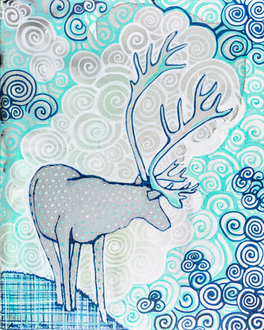 "Metallic Caribou " Art Prints