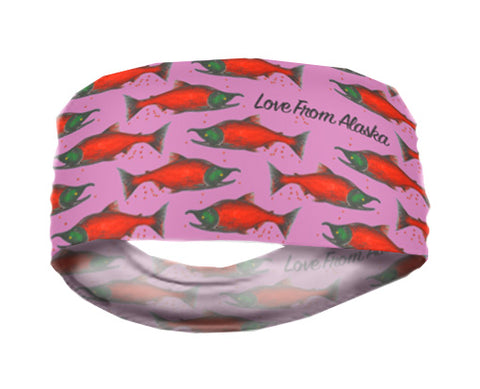 Salmon on Pink Lightweight Headband