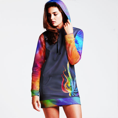 Rainbow Octopus Light-Weight Tunic- S In Stock