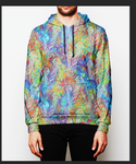 Neon Rainbow Jellies Cozy Rayon Hoodie