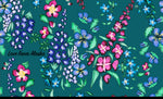 Wild Flowers on Turquoise Lightweight Headband