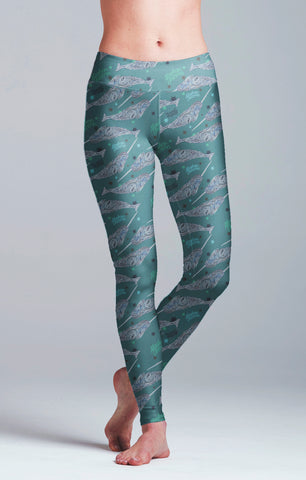 Alaska Unicorn Narwhal Yoga Leggings