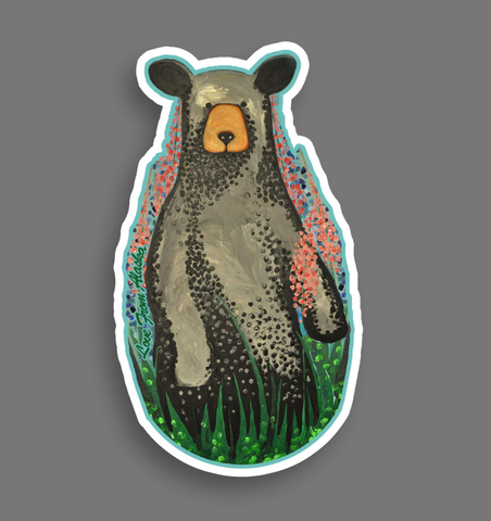 Blueberry Bear Medium Vinyl Sticker