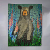 Blueberry Bear Plush Blanket