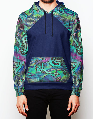 Galactic Octo Color Block Tech Fleece Hoodie