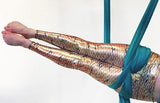 Gold Salmon Mermaid Athletic Leggings- In Stock