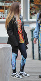 Rainbow Jellies on Black Yoga Leggings