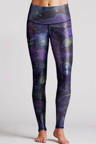 Cosmic Metallic Athletic Leggings