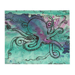 Turquoise Octopus Plush Blanket