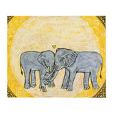 Elephant Family Plush Blanket