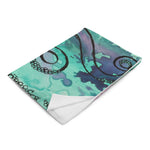 Turquoise Octopus Plush Blanket