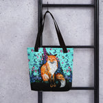 Fox and Flowers Market Bag