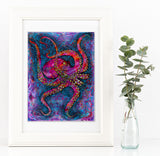 "Multicolored Octopus" Art Prints