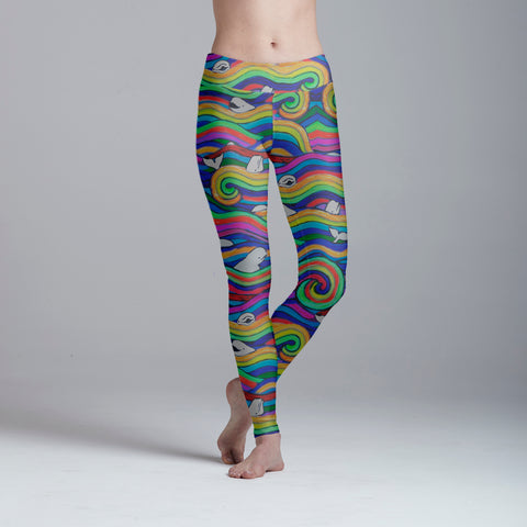 Rainbow Beluga Yoga Leggings