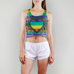 Rainbow Heart Crop Tank