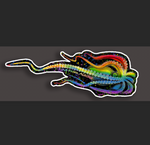 Rainbow Octopus Medium Vinyl Sticker