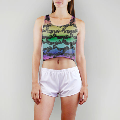 Rainbow Salmon Crop Tank