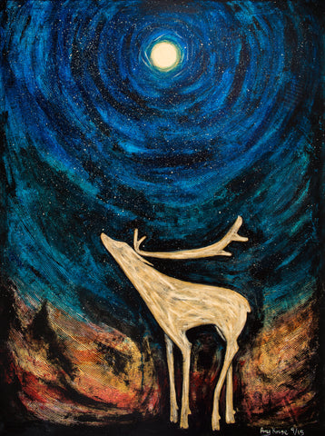 "Caribou Moon" Art Prints