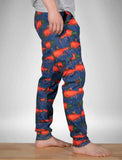 Spawned Salmon Navy Fleece Joggers