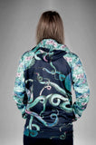 Turquoise Octopus Mashup Tech Fleece Hoodie