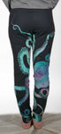 Turquoise Octopus on Black Lightweight or Fleece Joggers